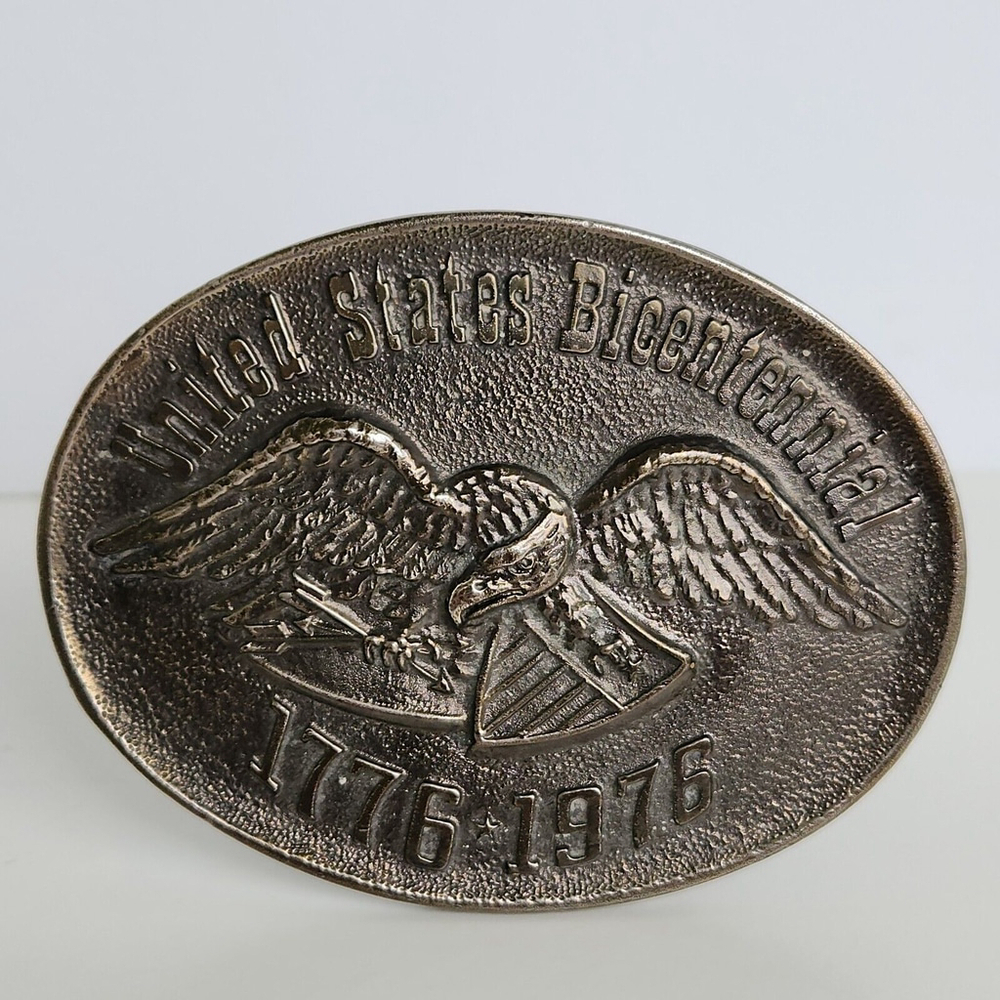 USA 1976 Belt Buckle Vintage 1975 James Lind Wyoming Studio Art Works 3inx4in